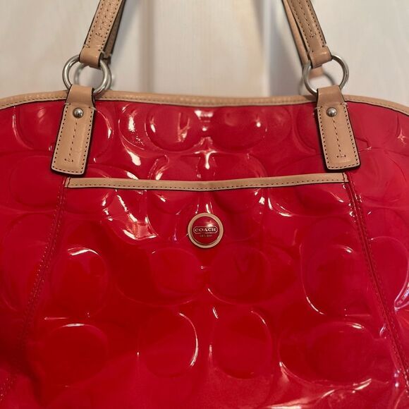 Coach Peyton Embossed Patent Pocket Handbag - Picture 15 of 16